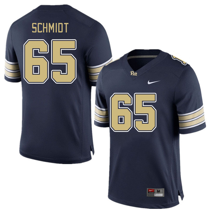 Pitt Panthers #65 Joe Schmidt College Football Jerseys Stitched Sale-Navy